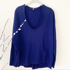 Express Oversized V-Neck Sweatshirt